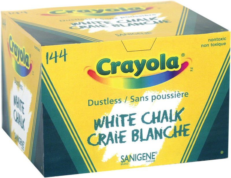 Classpack Dustless Chalk White - 144 pc