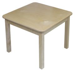 Square Wooden Table 30" X 30" Natural 20" Legs