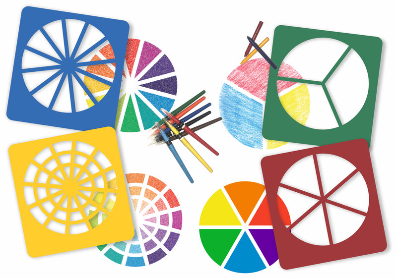 Color Wheel Stencils - 4 pc