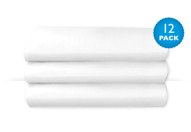 Cozyfit Cot Sheets Toddler, White, Set Of 12
