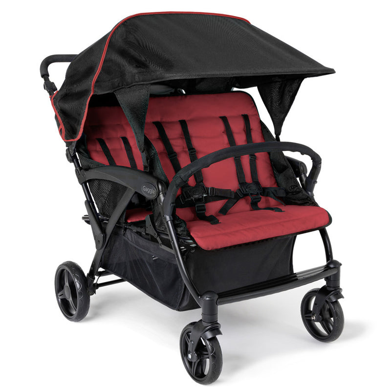 Odyssey Quad Stroller (4 Passenger) - Red/Black