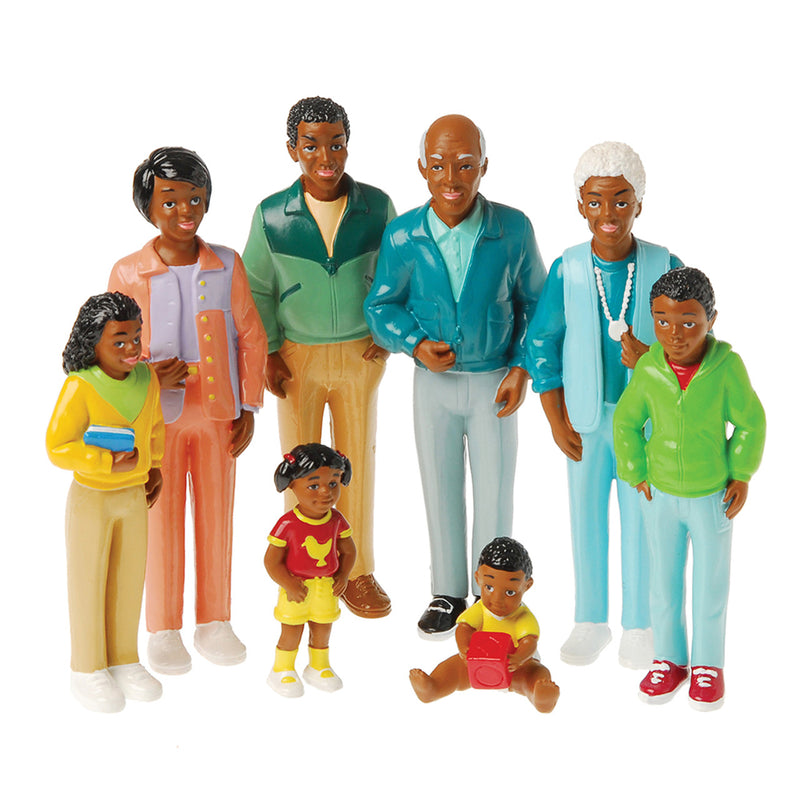 Pretend Play Family African American - 8 pc