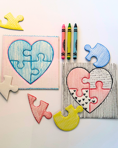 Love You To Pieces Heart Puzzles - 24 pc