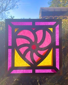 Stained Glass Heart Frames - 24 pc