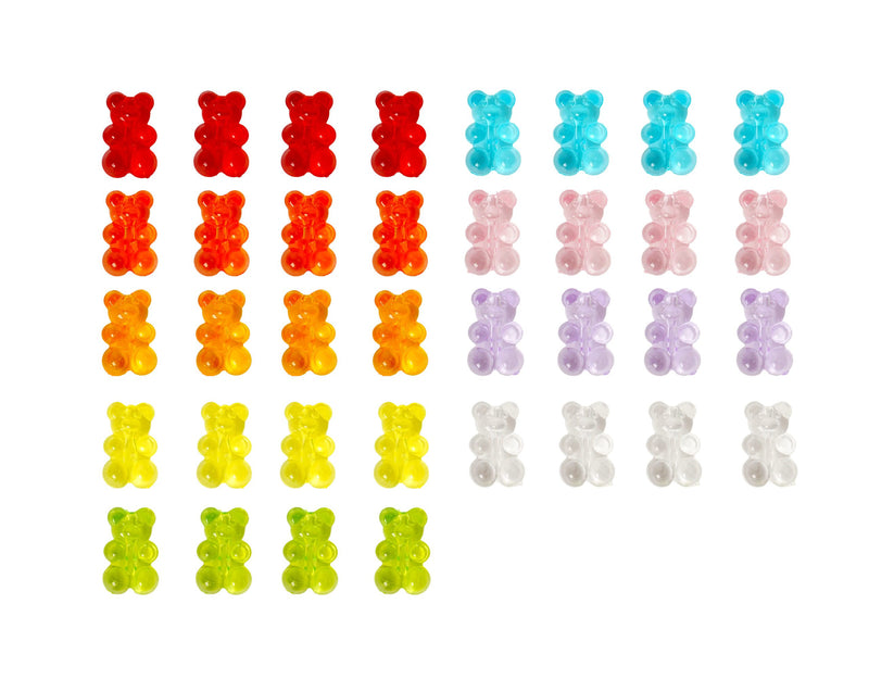 Gummy Bear Beads - 40 pc
