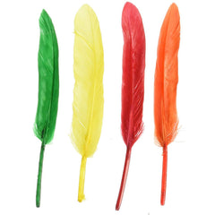 Duck Quill Feathers - Assorted Colors - 27 pc