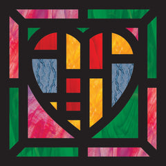 Stained Glass Heart Frames - 24 pc