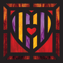 Stained Glass Heart Frames - 24 pc
