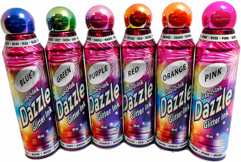 Bingo Dabbers/ Sponge Paints Dazzle Glitter Colors - 6 pc
