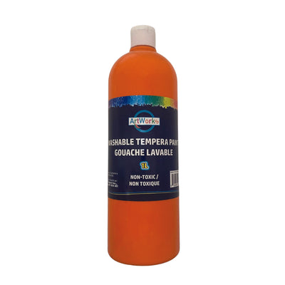 1L Washable Liquid Tempera Paint - Orange