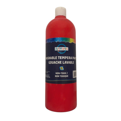 1L Washable Liquid Tempera Paint - Red