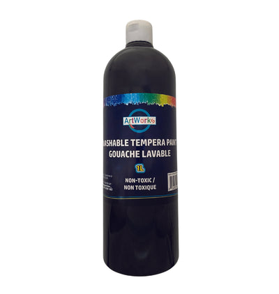 1L Washable Liquid Tempera Paint - Black