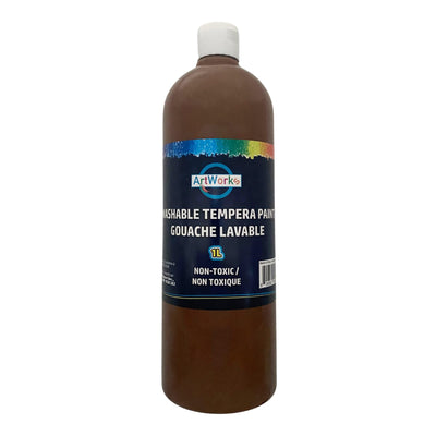 1L Washable Liquid Tempera Paint - Brown