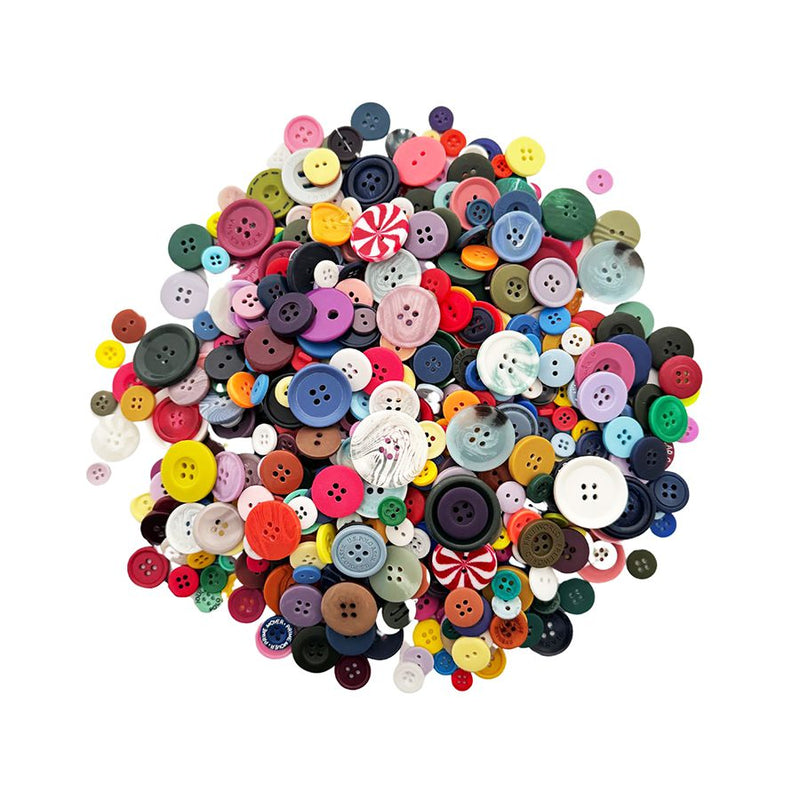 Regular Assorted Plastic Buttons - 454G (1LB)