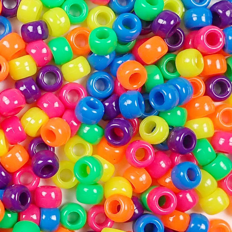 Pony Beads Opaque Neon - 6x9mm - 1000 pc