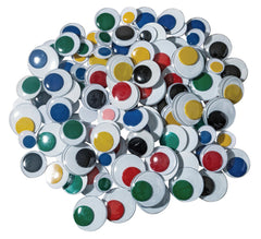 Wiggly Eyes Colored 100 pc - 10,12,15mm