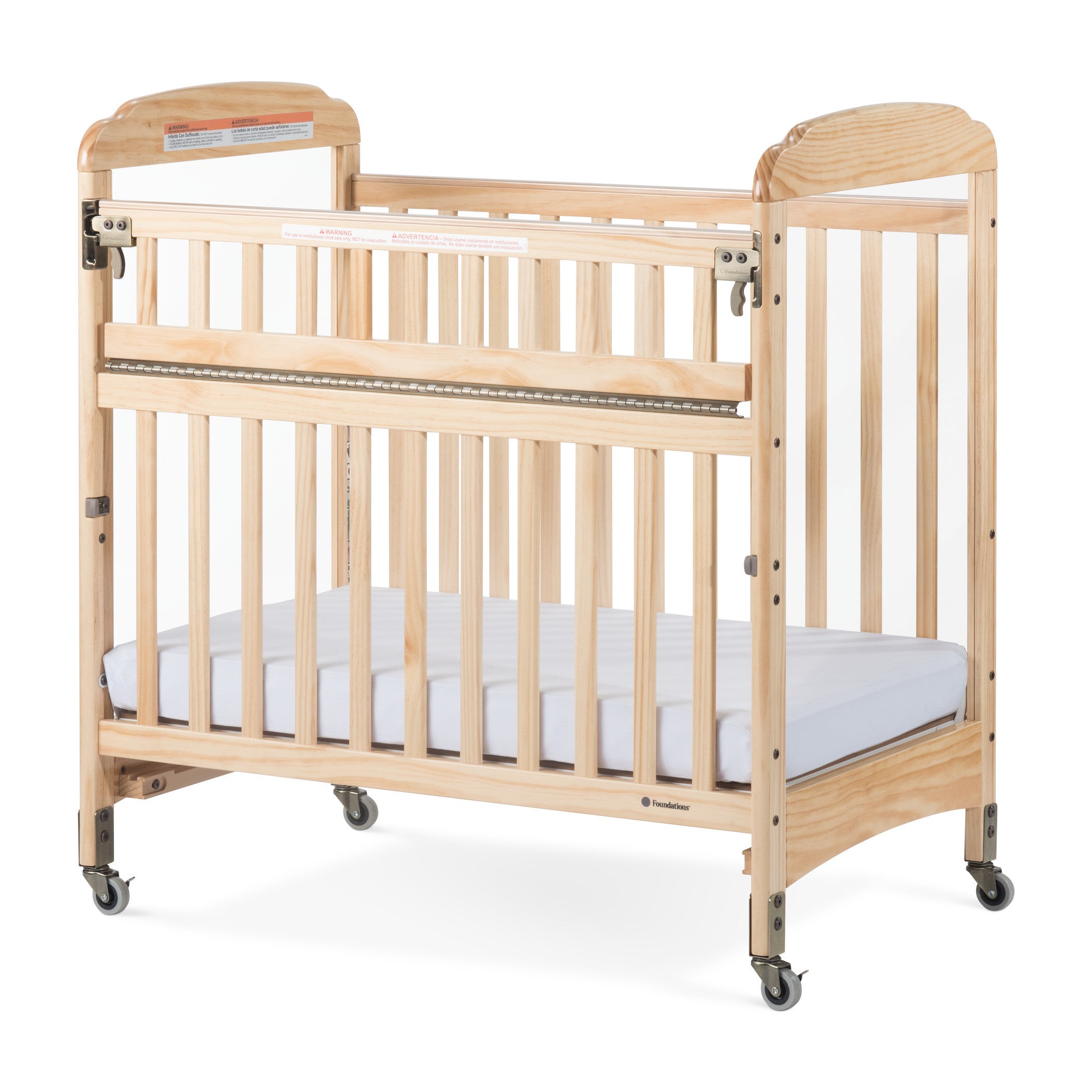 Next Gen Serenity Safereach Compact Clearview Mobile Crib, Natural