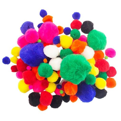 Pom Poms - Assorted Size & Colors - 1000 Pc