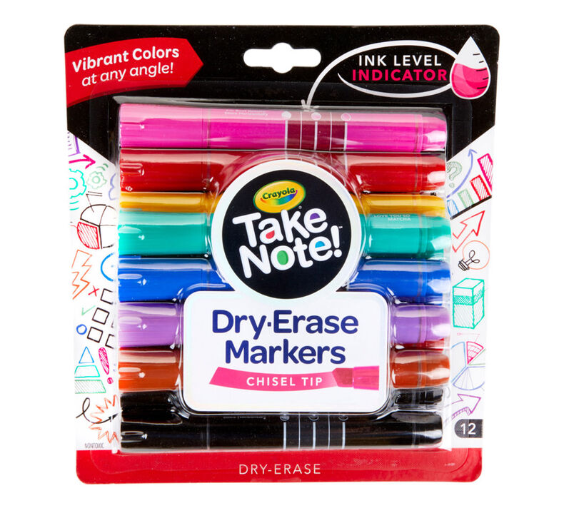 Dry Erase Markers Chisel Tip - 12 pc