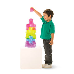 Crystal Color Stacking Blocks - 50 pc