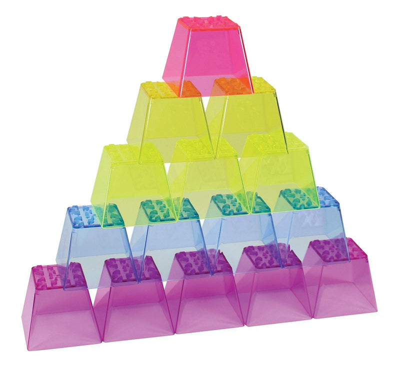 Crystal Color Stacking Blocks - 50 pc