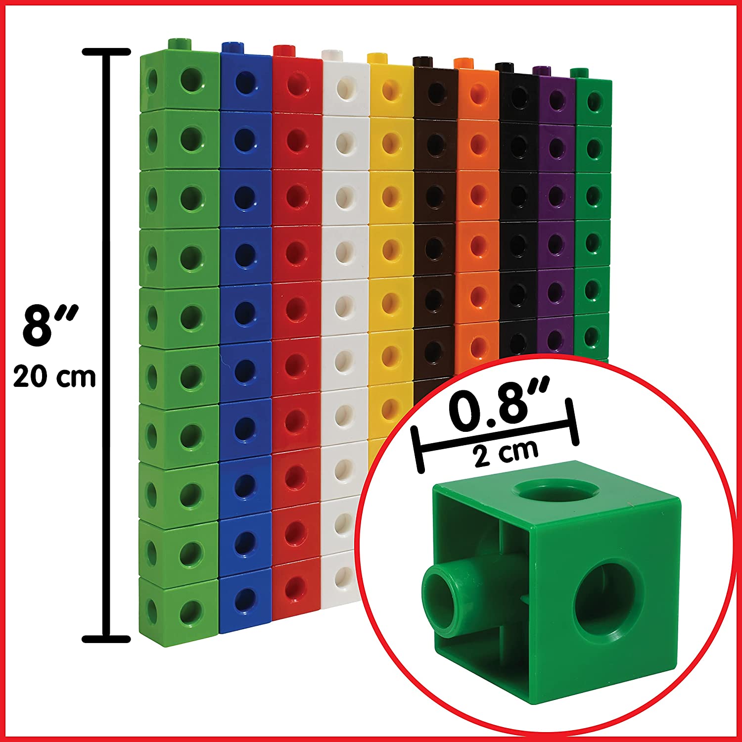Manipulatives Math Snap Cubes - 140 pc – Educational Toy Outlet