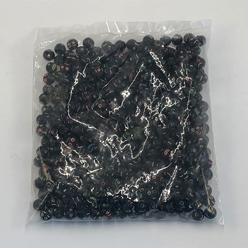 Black Round Smilley Faces - 100g