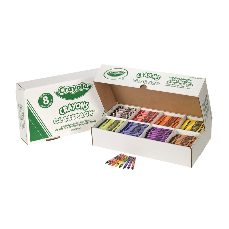 Classpack Regular Crayons - 800 pc 8 Colors