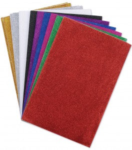 Glitter Foam Sheets - 10 pc  9x12 Assorted Colors