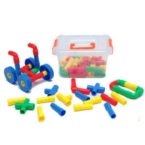 Manipulatives Pipe Tube Builders - 65 pc (In Tote)