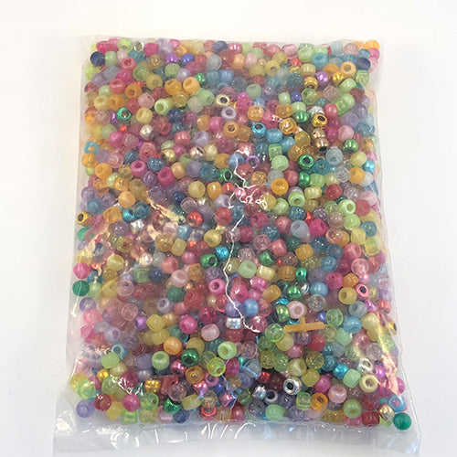 Pony Beads Mix Of All Types - 500g