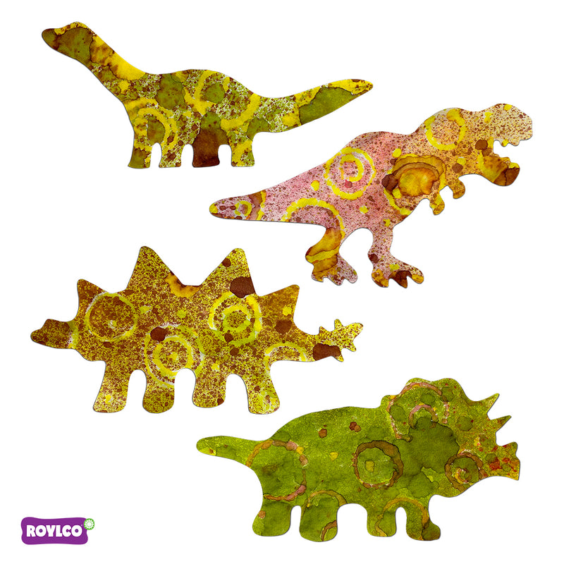 Color Diffusing Paper Dinosaur - 80 pc