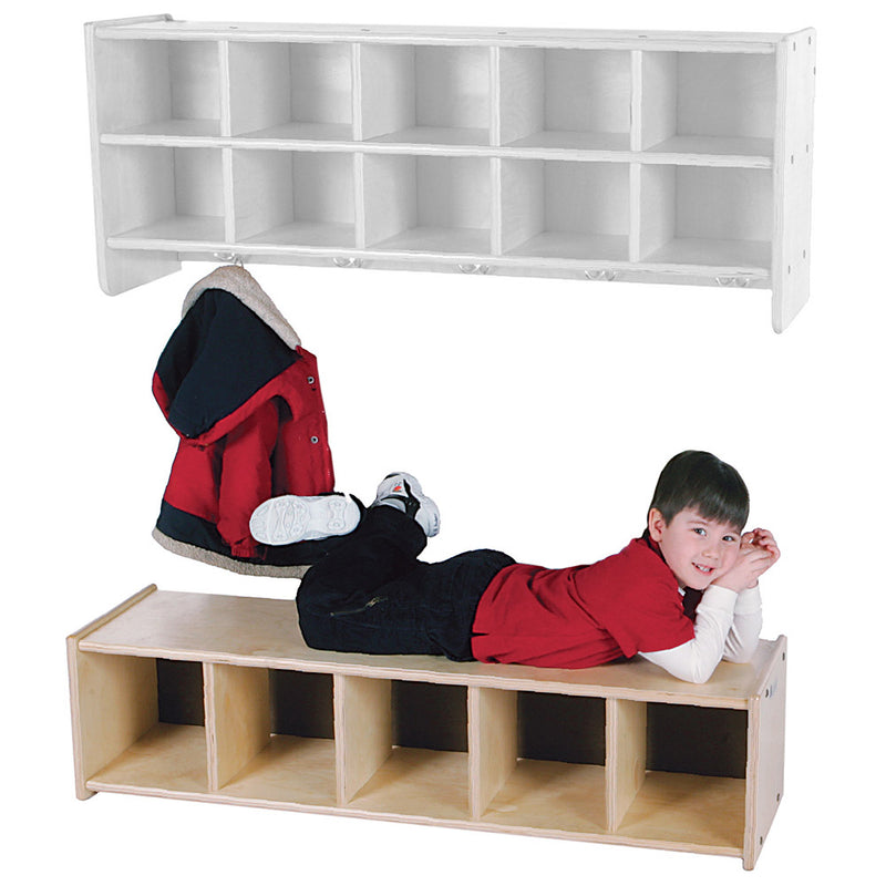 Shoe Storage And Bench - 5 Section