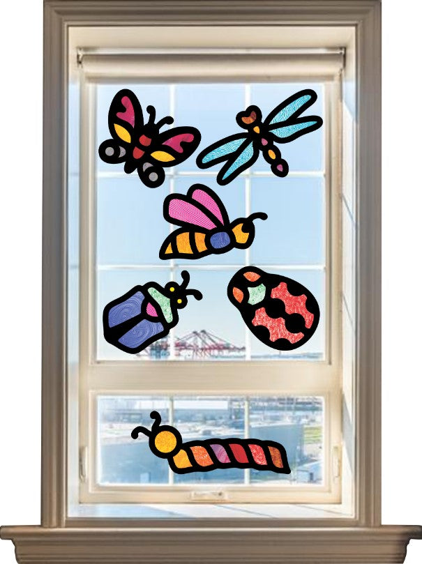 Junior Bug Stained Glass Frames - 24 Pc