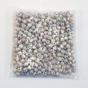 White Round Smilley Faces - 100g