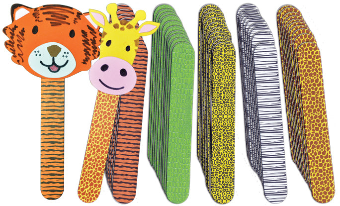 Wild Animal Craft Sticks - 50 pc
