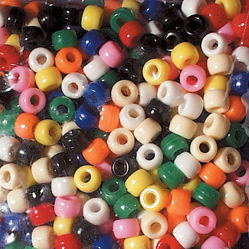 Pony Beads Assorted Colors 6x9mm - 1000 pc
