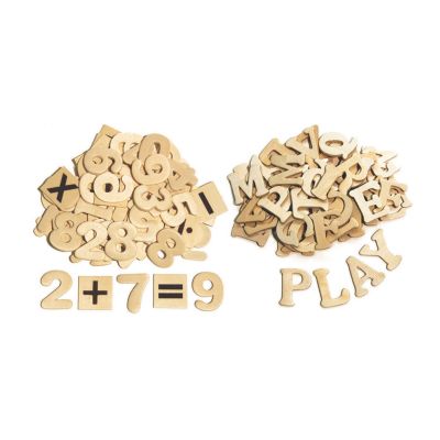 Natural Wood Letters & Numbers - Size 1.5