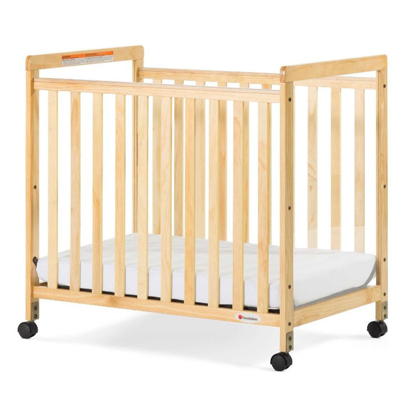Safetycraft Fixed-Side Compact Clearview Mobile Crib, Natural