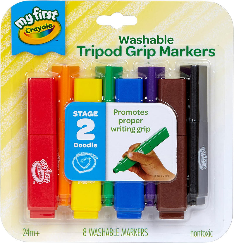 Tripod Grip Markers - 8 pc