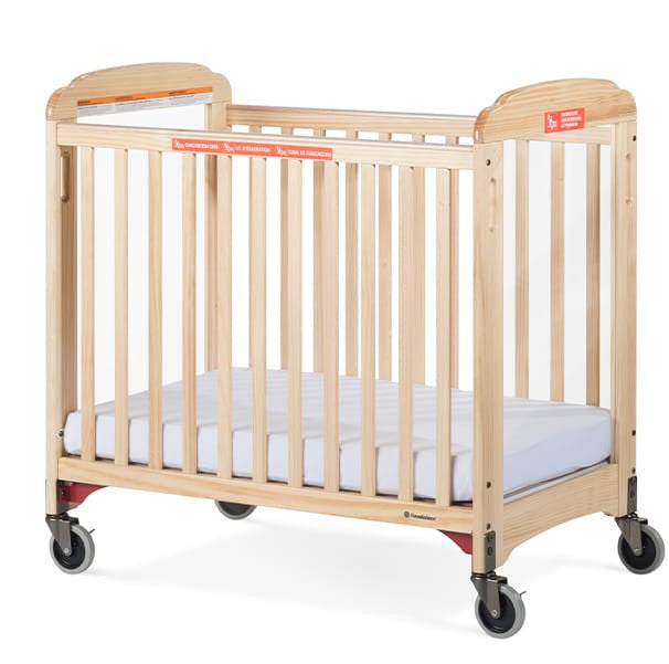 Next Gen First Responder Fixed-Side Clearview Evacuation Crib, Natural