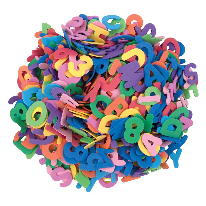 Foam Tubs Letters and Numbers - 1/2 LB